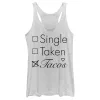 Women's CHIN UP Single Taken Tacos Racerback Tank Top sold by Chin Up Apparel