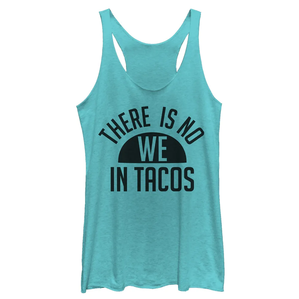 Women's CHIN UP No We in Tacos Racerback Tank Top sold by Chin Up Apparel