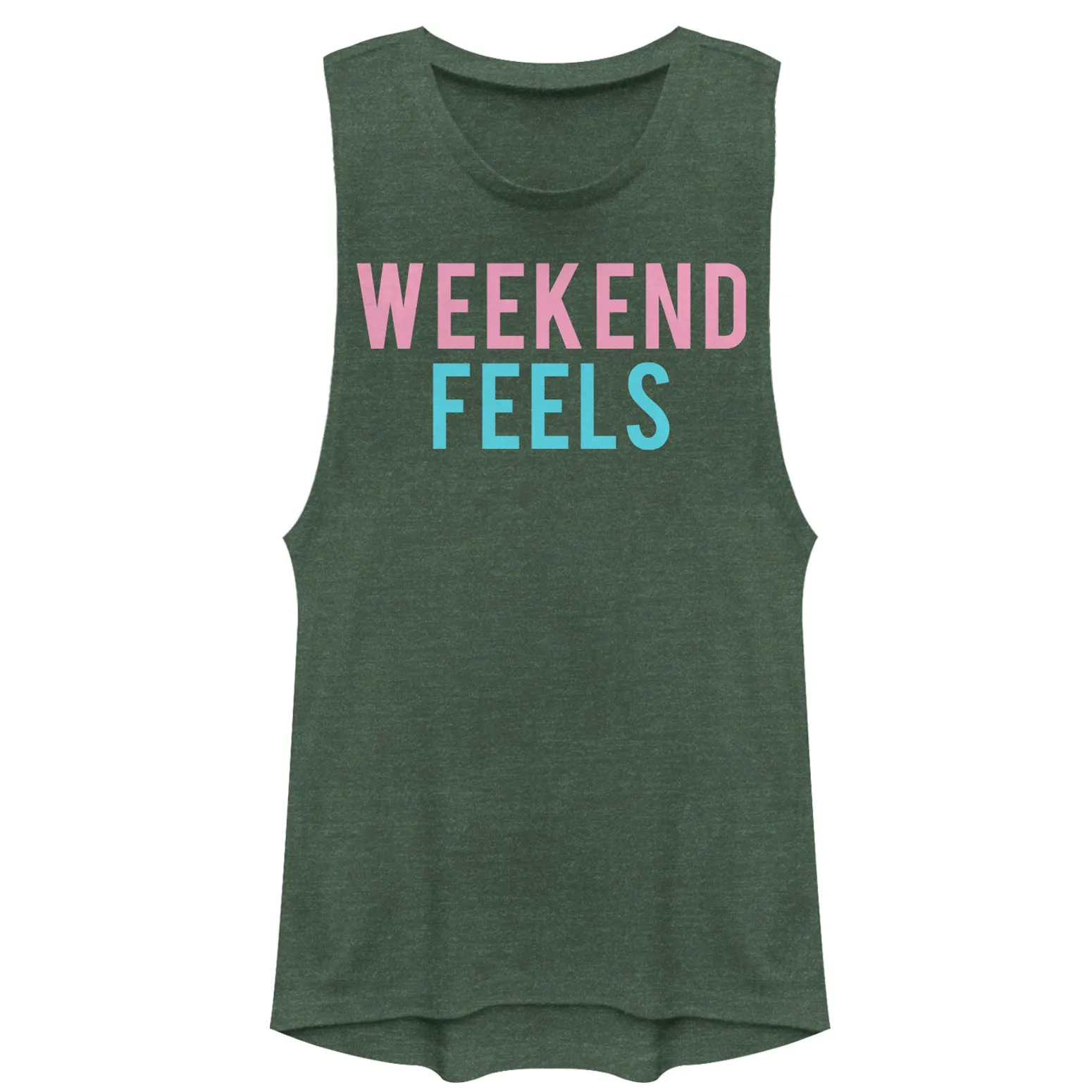 Junior's CHIN UP Weekend Feels Festival Muscle Tee sold by Chin Up Apparel