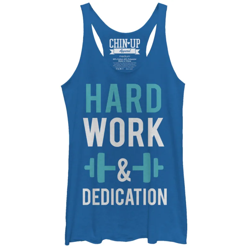 Women's CHIN UP Dedication Racerback Tank Top sold by Chin Up Apparel