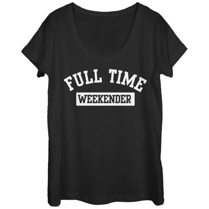 Women's CHIN UP Full Time Weekender Scoop Neck sold by Chin Up Apparel