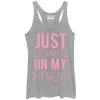 Women's CHIN UP Just Working on My Fitness Racerback Tank Top sold by Chin Up Apparel