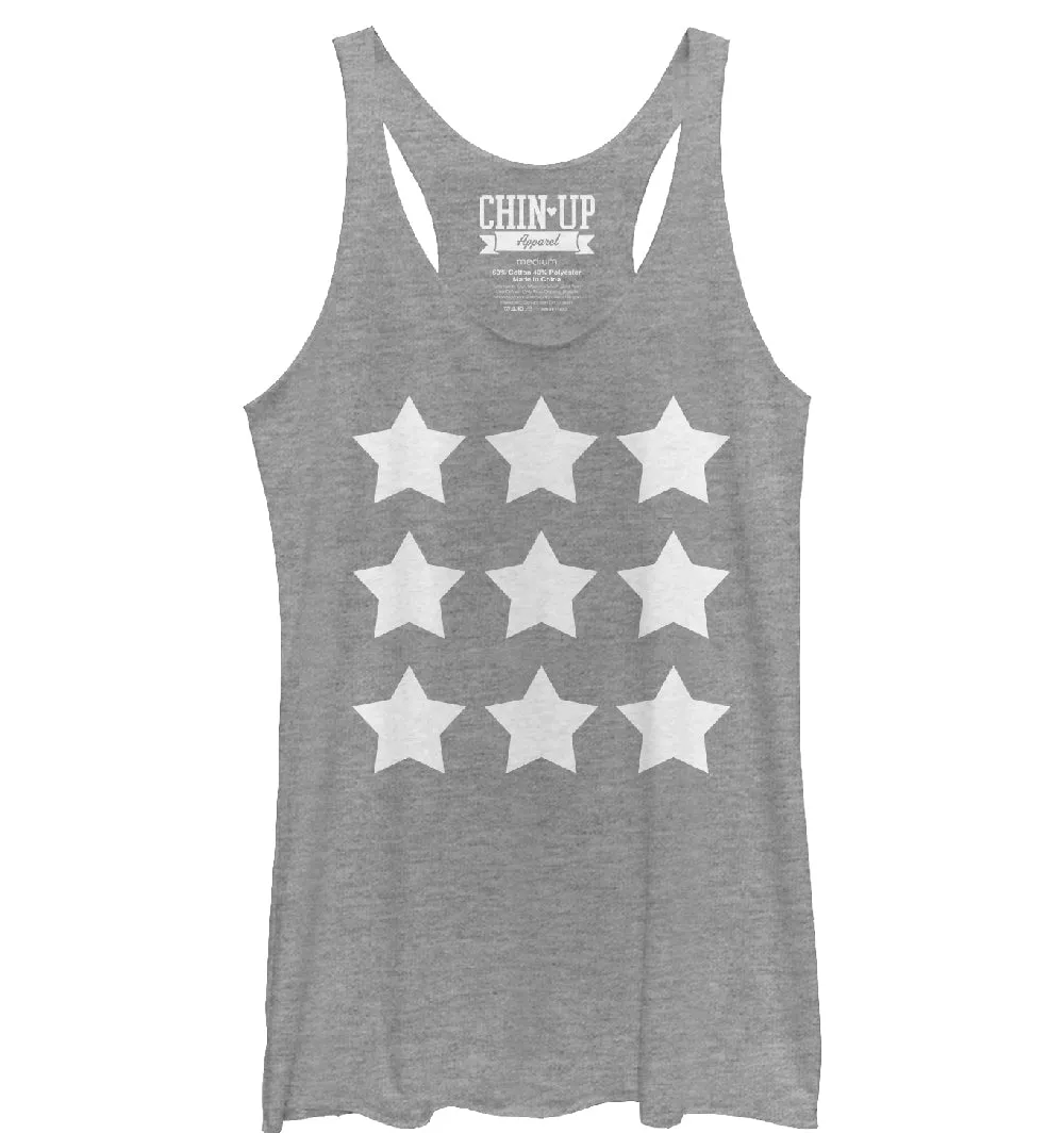 Women's CHIN UP Stars Racerback Tank Top sold by Chin Up Apparel