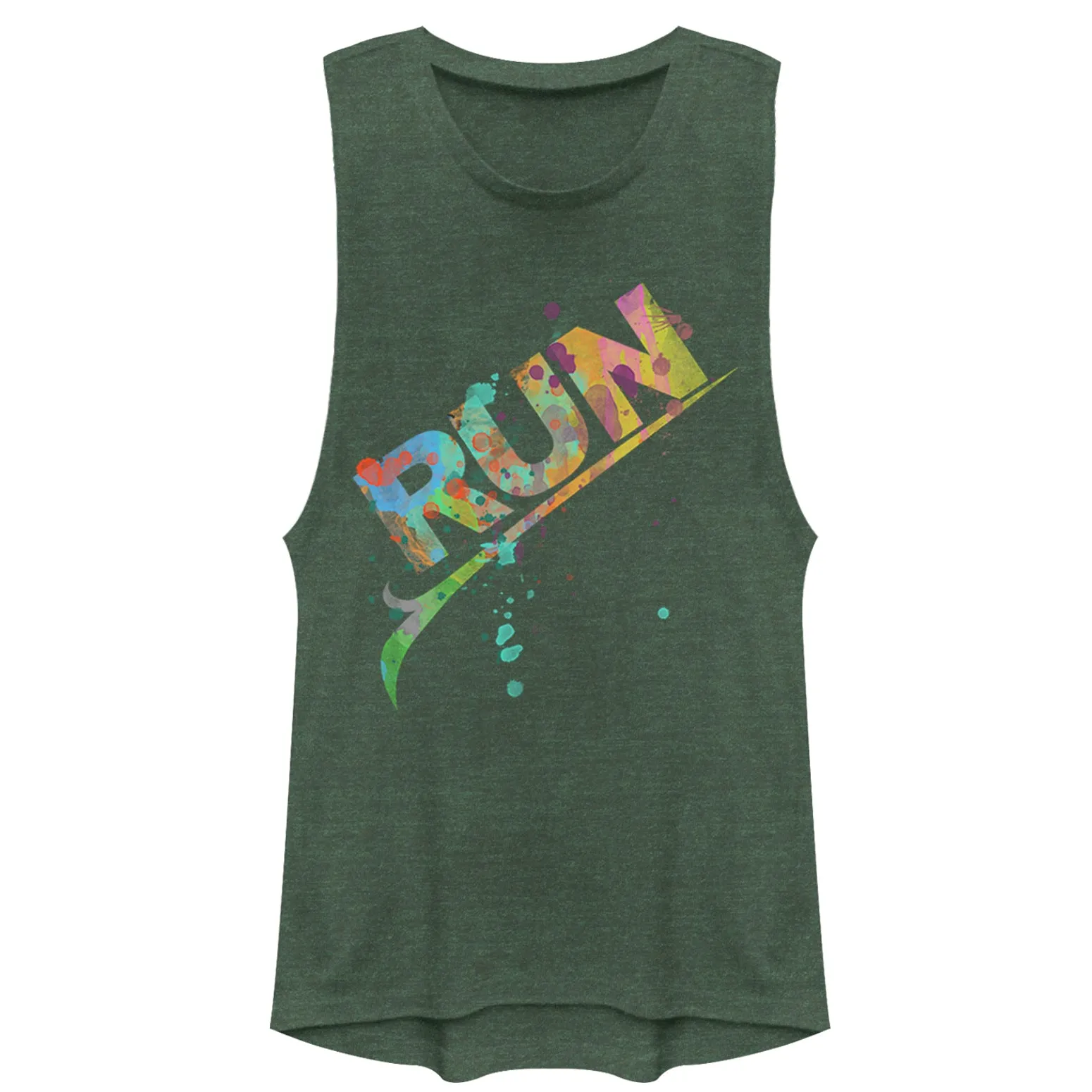 Junior's CHIN UP Let the Colors Run Festival Muscle Tee sold by Chin Up Apparel