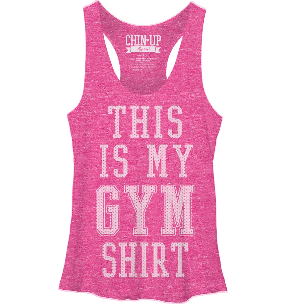 Women's CHIN UP My Gym Shirt Racerback Tank Top sold by Chin Up Apparel