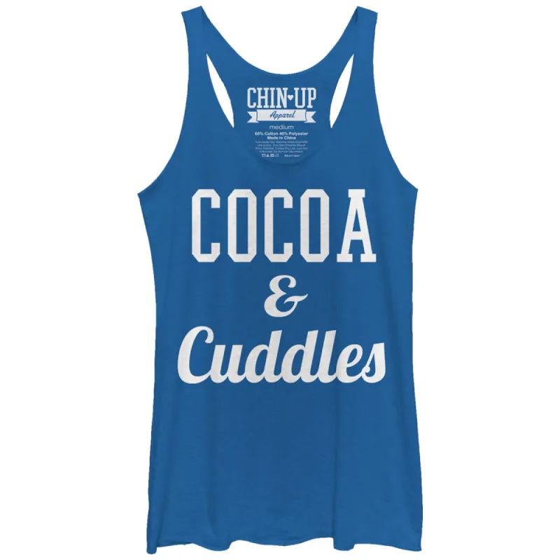 Women's CHIN UP Cocoa and Cuddles Racerback Tank Top sold by Chin Up Apparel