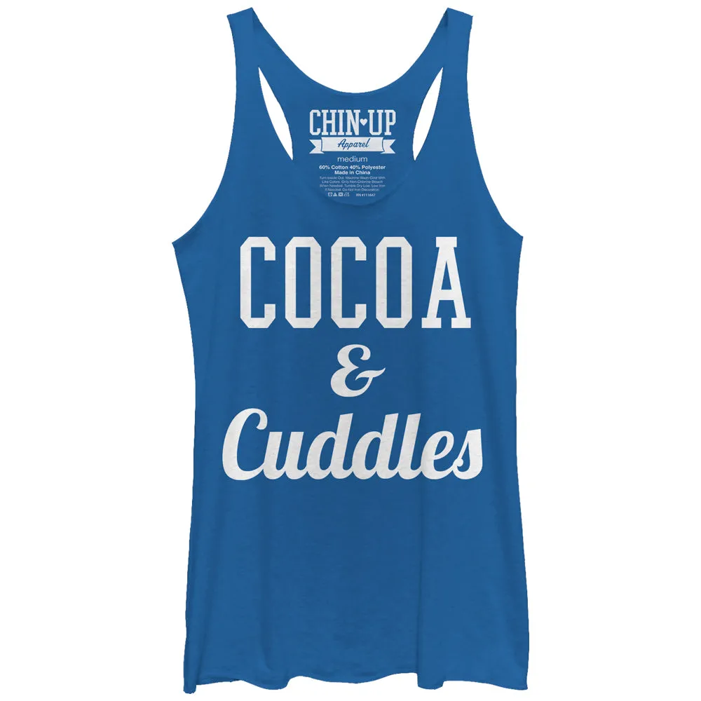 Women's CHIN UP Cocoa and Cuddles Racerback Tank Top sold by Chin Up Apparel
