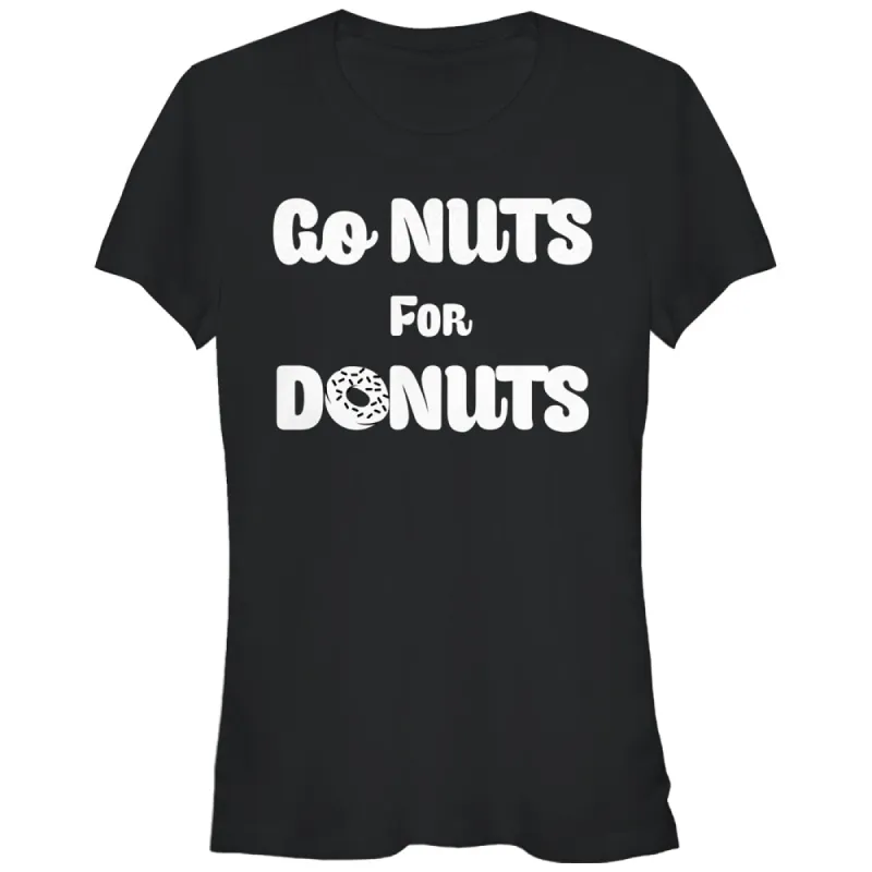 Junior's CHIN UP Go Nuts for Donuts T-Shirt sold by Chin Up Apparel