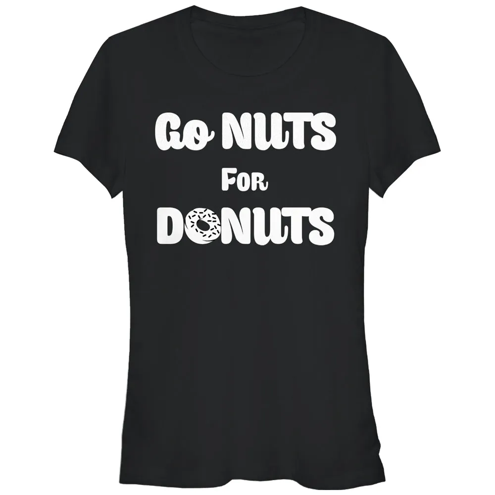 Junior's CHIN UP Go Nuts for Donuts T-Shirt sold by Chin Up Apparel
