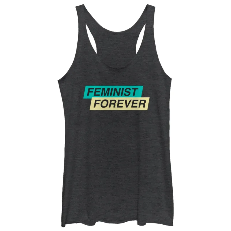 Women's CHIN UP Feminist Forever Racerback Tank Top sold by Chin Up Apparel