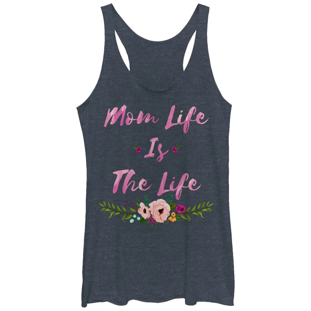 Women's CHIN UP Mom Life is the Life Racerback Tank Top sold by Chin Up Apparel