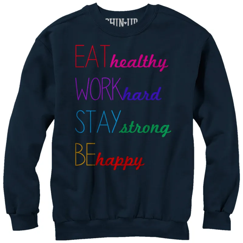 Women's CHIN UP Happy Sweatshirt sold by Chin Up Apparel