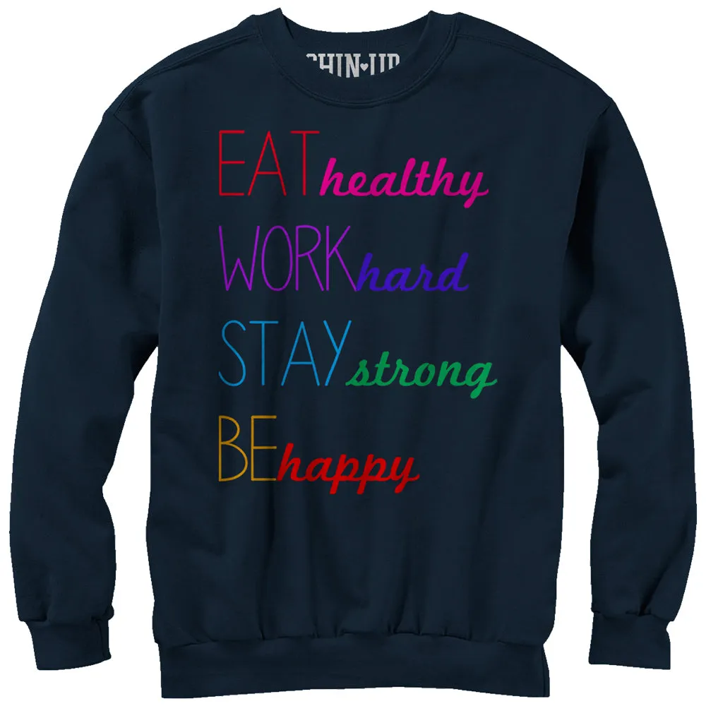 Women's CHIN UP Happy Sweatshirt sold by Chin Up Apparel