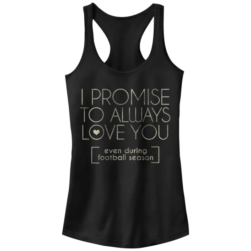 Junior's CHIN UP Love You During Football Racerback Tank Top sold by Chin Up Apparel