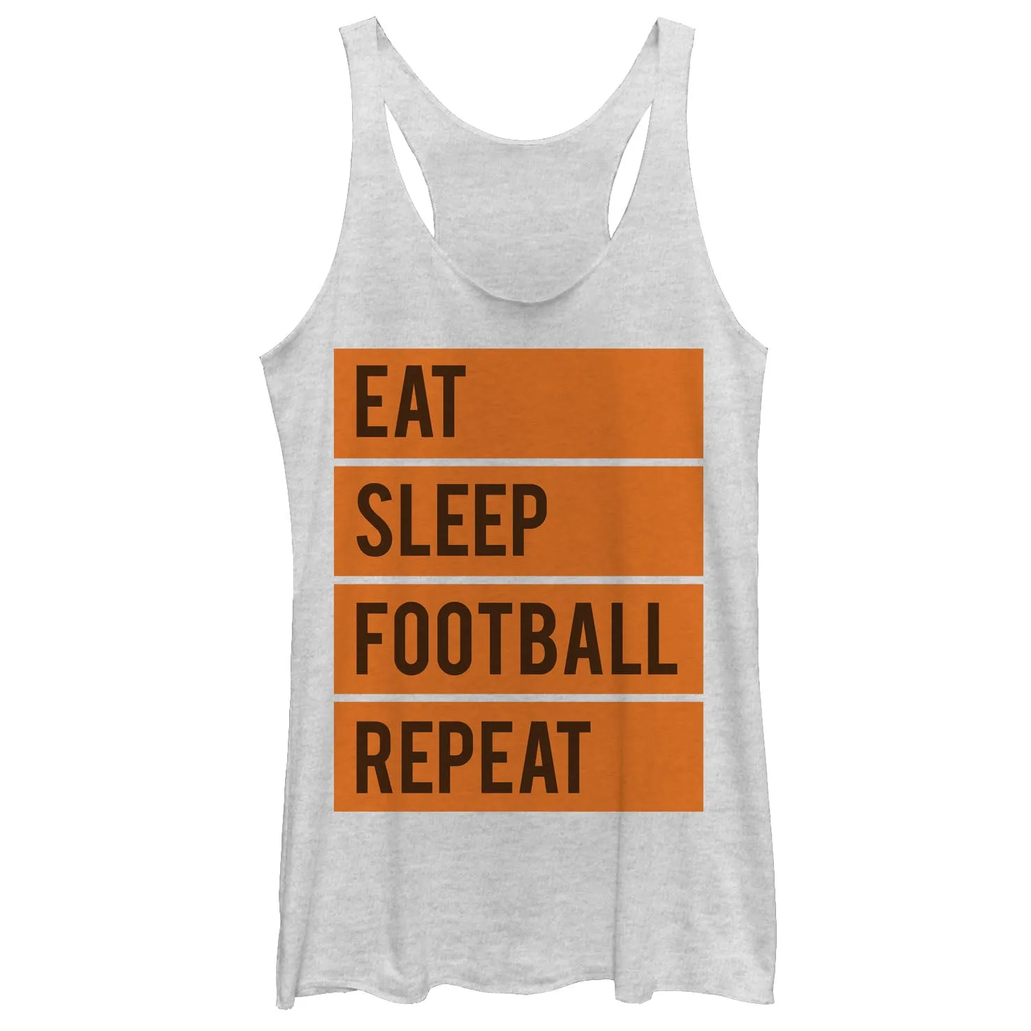 Women's CHIN UP Eat Sleep Football Repeat Racerback Tank Top sold by Chin Up Apparel