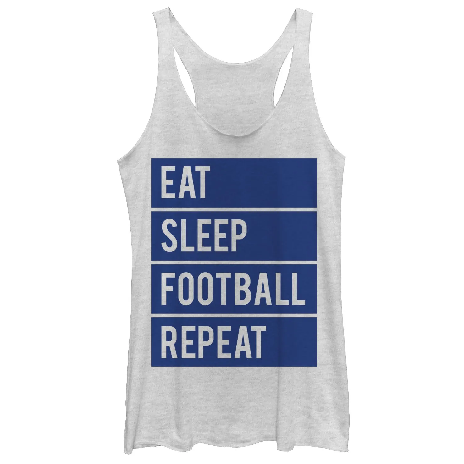 Women's CHIN UP Eat Sleep Football Repeat Racerback Tank Top sold by Chin Up Apparel