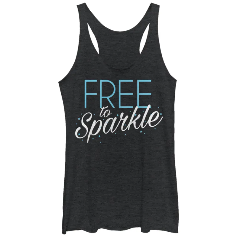 Women's CHIN UP 4th of July Free to Sparkle Racerback Tank Top sold by Chin Up Apparel