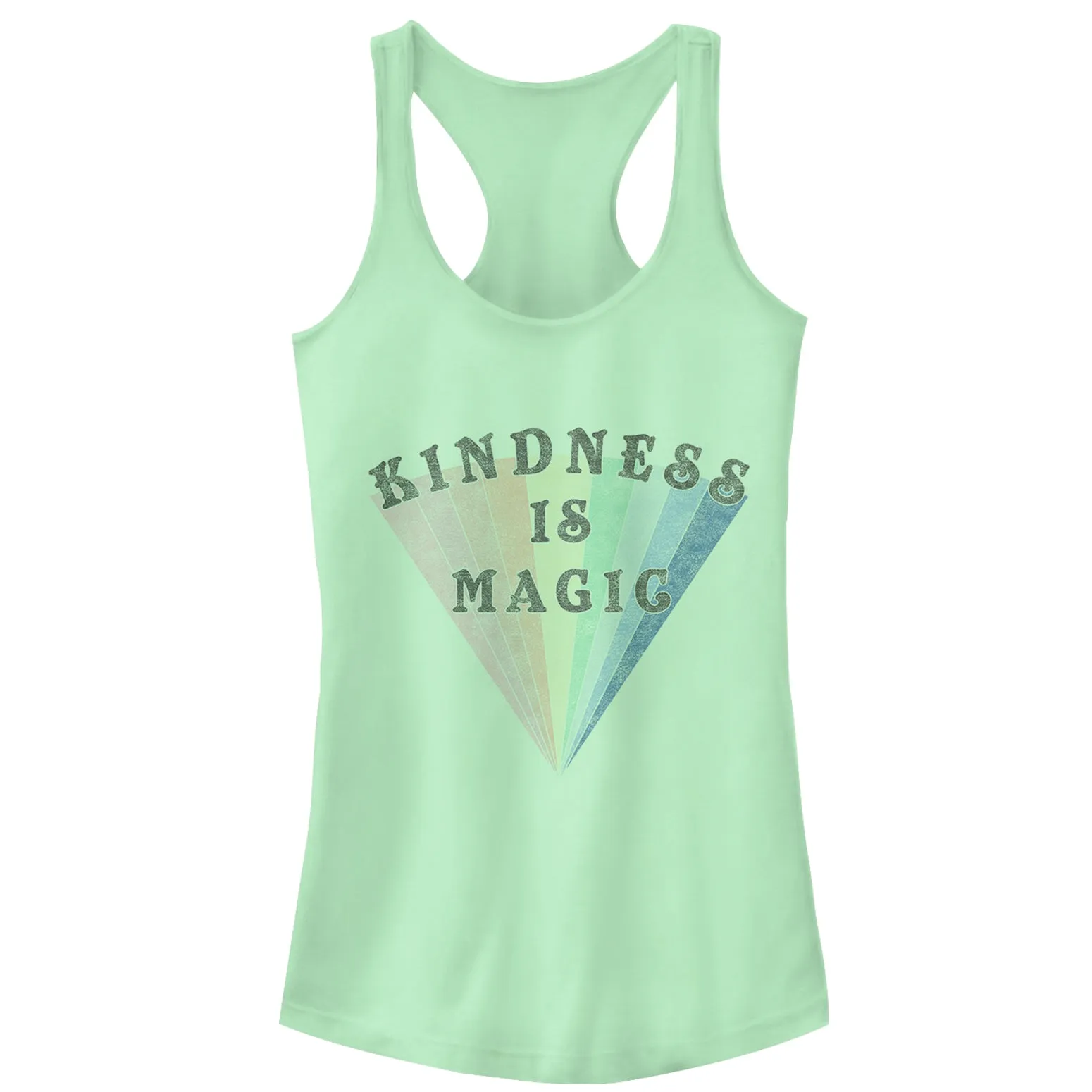 Junior's CHIN UP Kindness is Magic Rainbow Racerback Tank Top sold by Chin Up Apparel