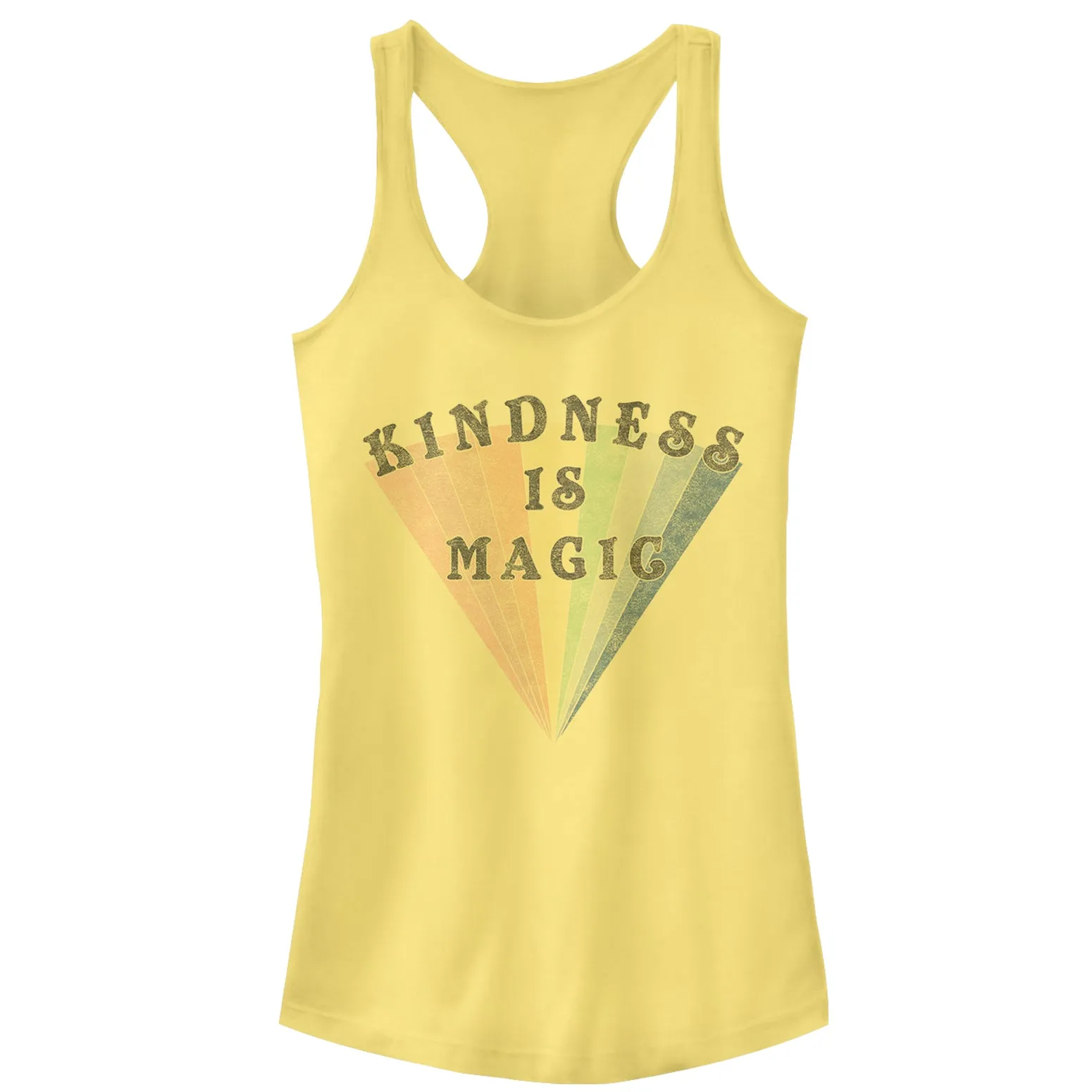 Junior's CHIN UP Kindness is Magic Rainbow Racerback Tank Top sold by Chin Up Apparel product image thumbnail 2