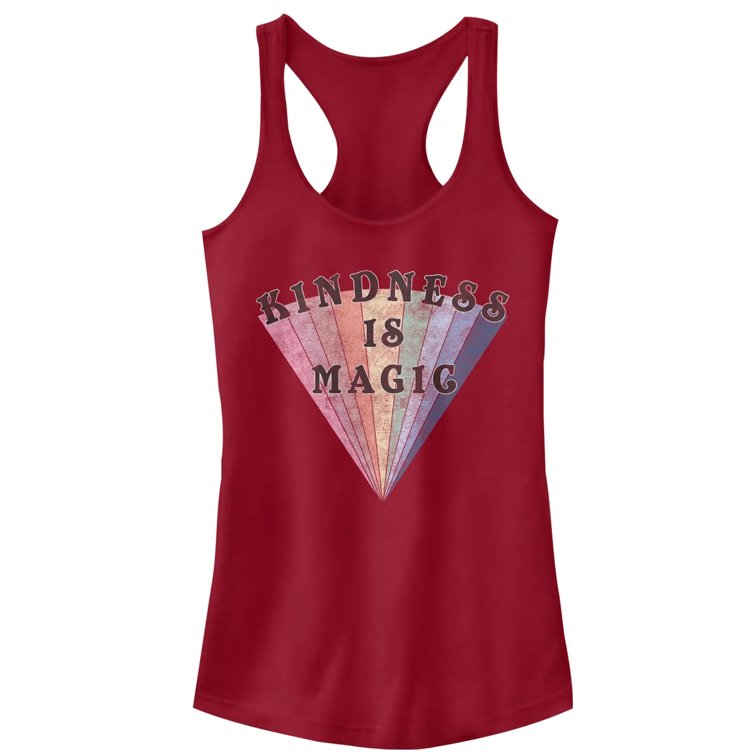 Junior's CHIN UP Kindness is Magic Rainbow Racerback Tank Top sold by Chin Up Apparel product image thumbnail 3