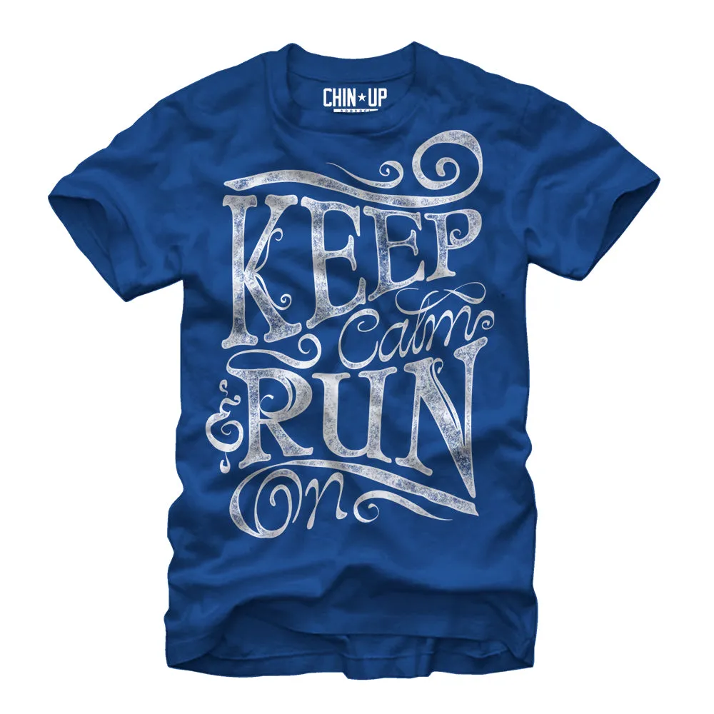 Women's CHIN UP Keep Calm and Run Boyfriend Tee sold by Chin Up Apparel