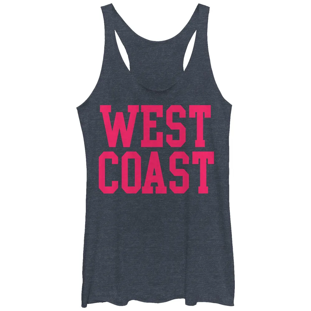 Women's CHIN UP West Coast Racerback Tank Top sold by Chin Up Apparel