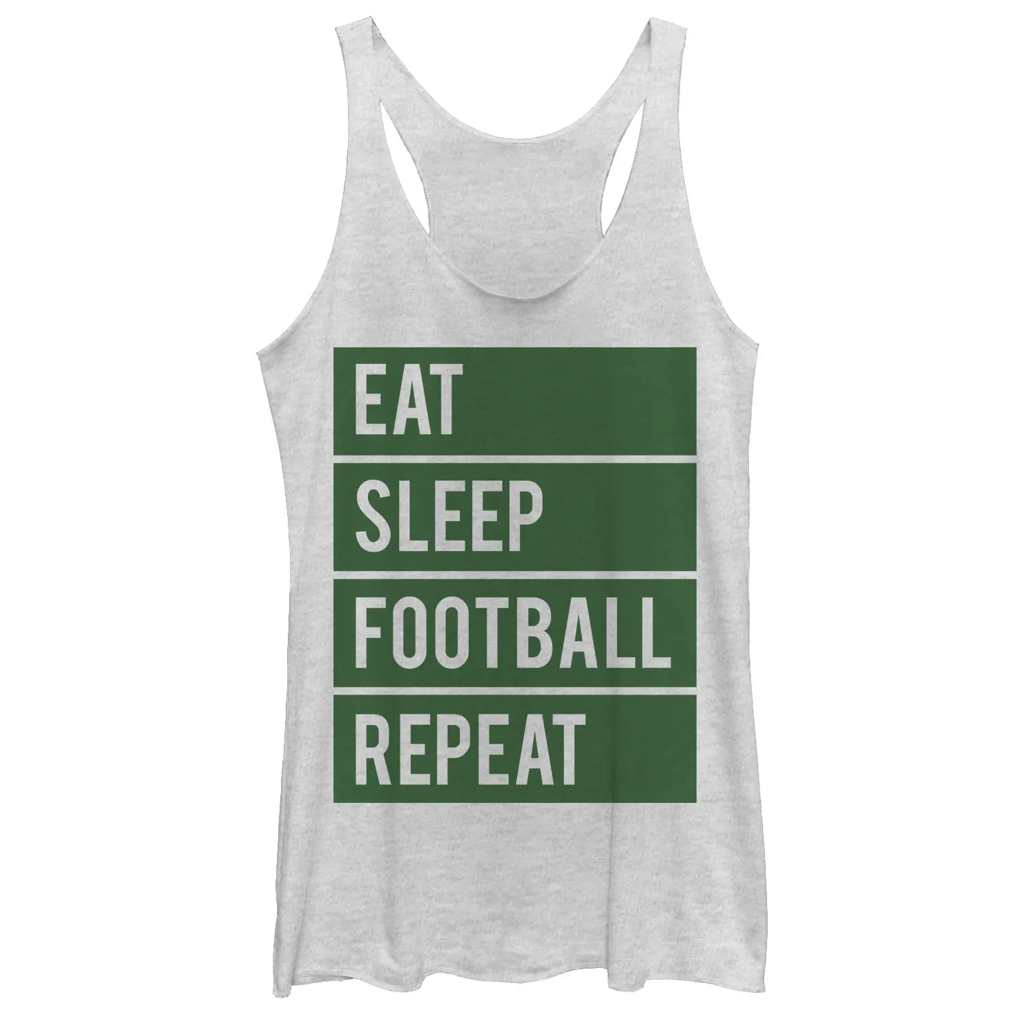 Women's CHIN UP Eat Sleep Football Repeat Racerback Tank Top sold by Chin Up Apparel