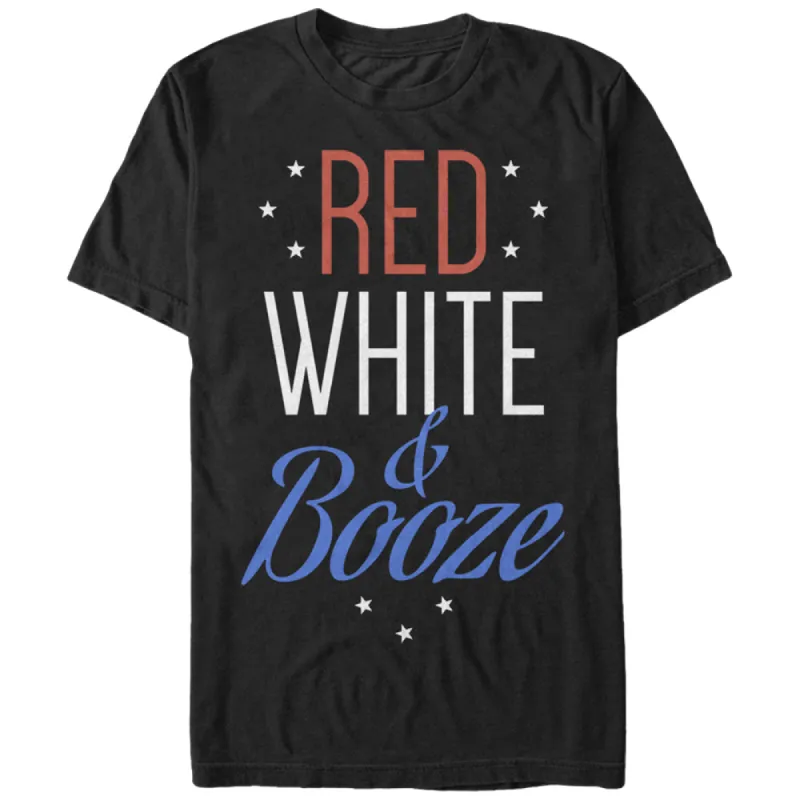 Men's CHIN UP 4th of July and Booze T-Shirt made by Chin Up Apparel