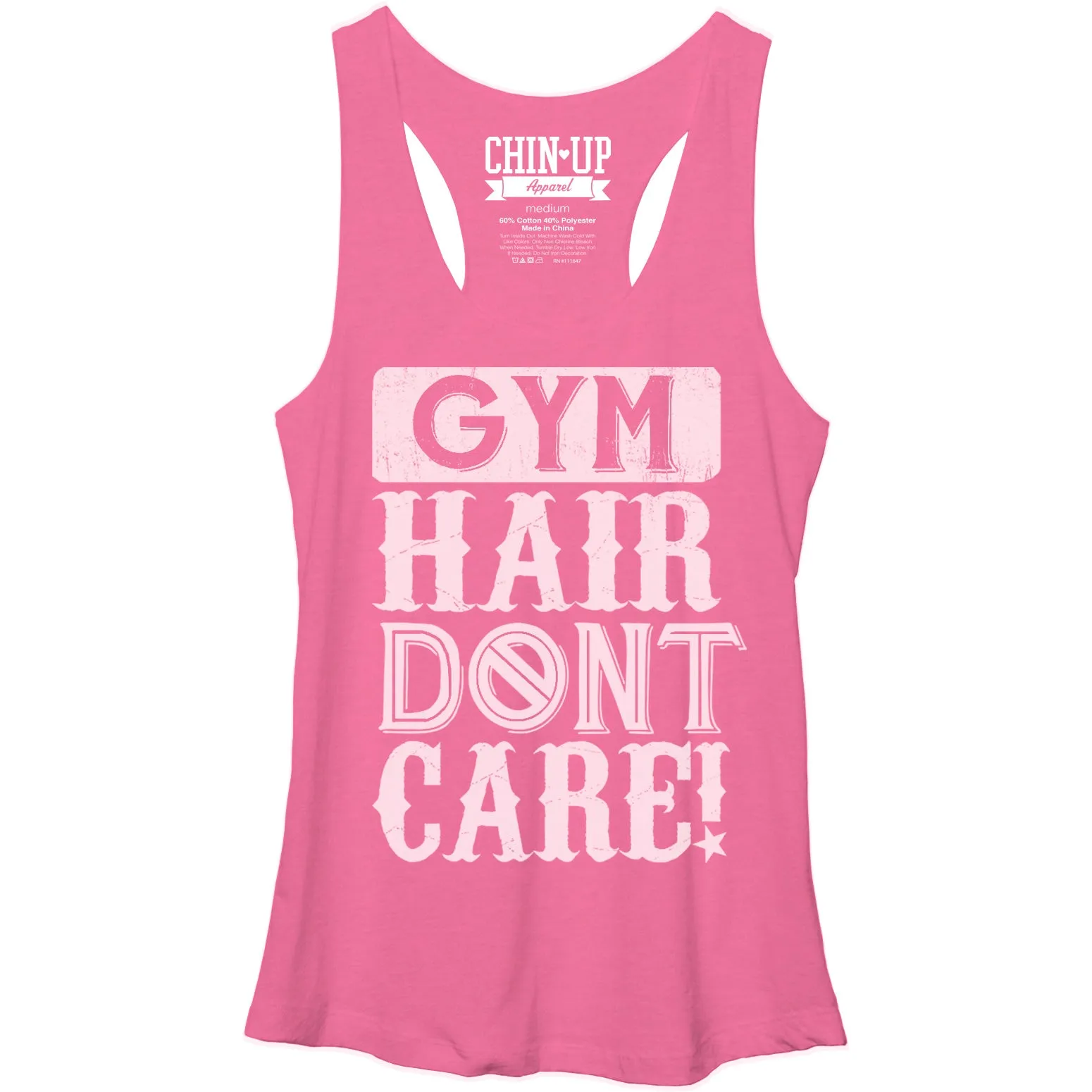 Women's CHIN UP Hair Care Racerback Tank Top sold by Chin Up Apparel