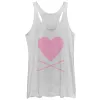 Women's CHIN UP Baton Heart Racerback Tank Top sold by Chin Up Apparel