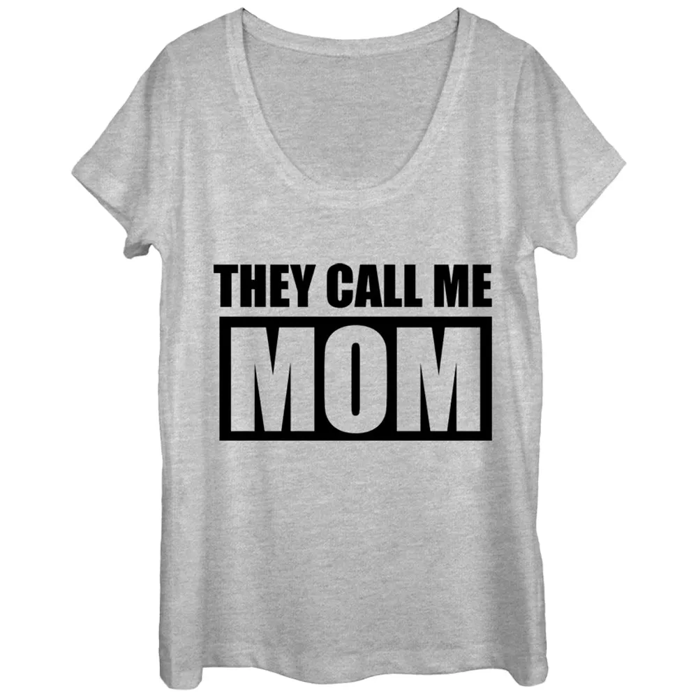 Women's CHIN UP They Call Me Mom Scoop Neck sold by Chin Up Apparel