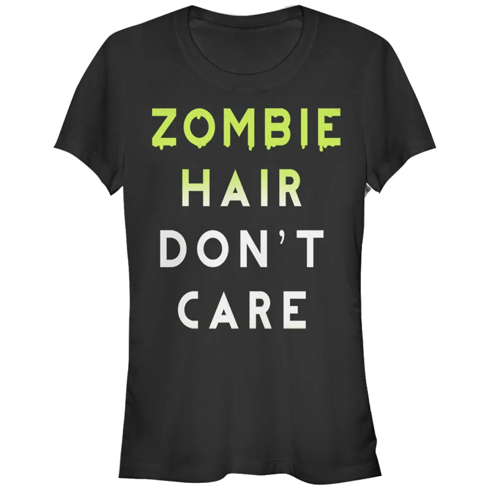 Junior's CHIN UP Halloween Zombie Hair Don't Care T-Shirt sold by Chin Up Apparel