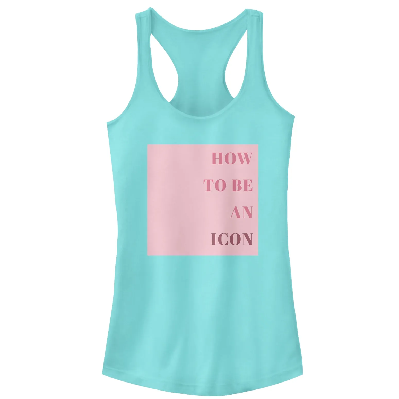 Junior's CHIN UP How To Be An Icon Racerback Tank Top sold by Chin Up Apparel