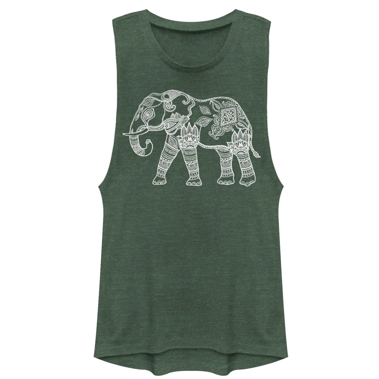 Junior's CHIN UP Zen Elephant Festival Muscle Tee sold by Chin Up Apparel