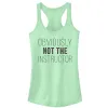 Junior's CHIN UP Not the Instructor Racerback Tank Top sold by Chin Up Apparel