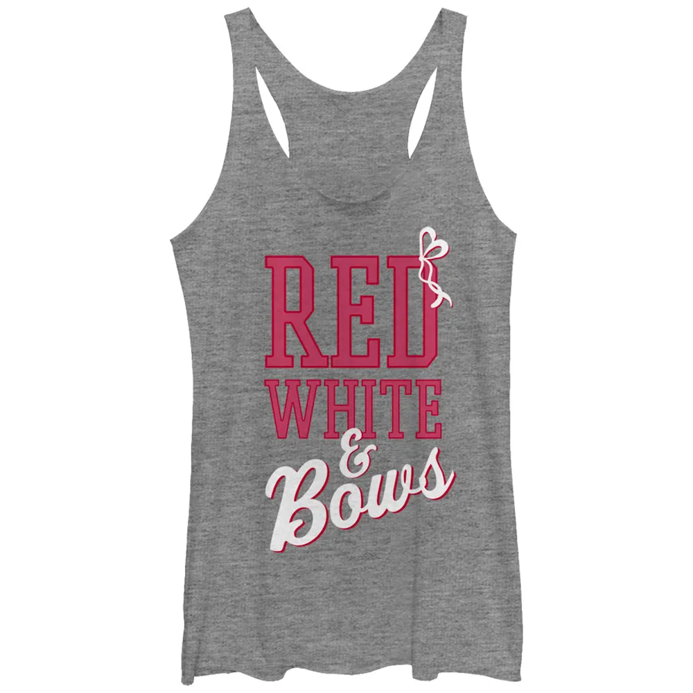 Women's CHIN UP 4th of July and Bows Racerback Tank Top sold by Chin Up Apparel