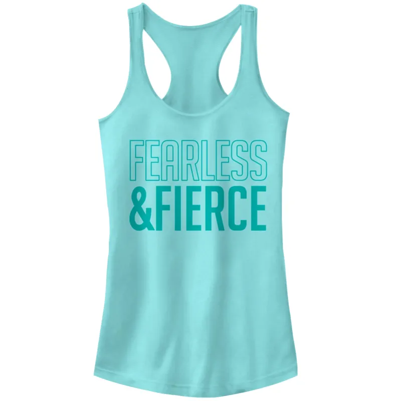 Junior's CHIN UP Fearless and Fierce Racerback Tank Top sold by Chin Up Apparel