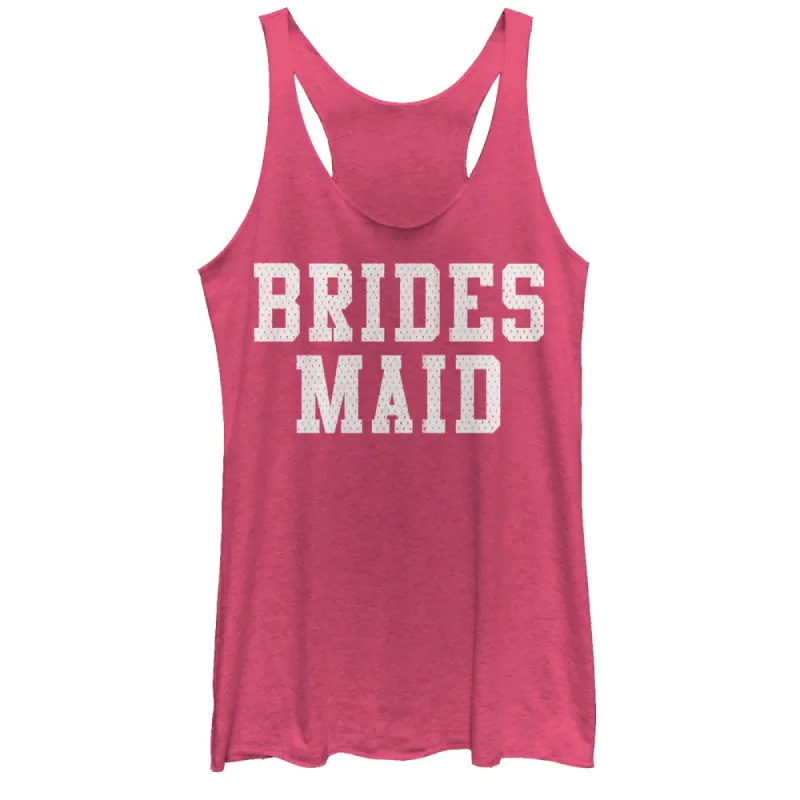 Women's CHIN UP Sporty Bridesmaid Racerback Tank Top sold by Chin Up Apparel