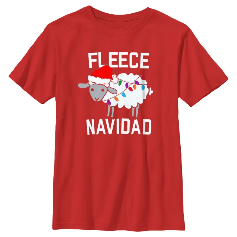 Boy's CHIN UP Christmas Fleece Navidad T-Shirt sold by Chin Up Apparel