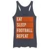 Women's CHIN UP Eat Sleep Football Repeat Racerback Tank Top sold by Chin Up Apparel