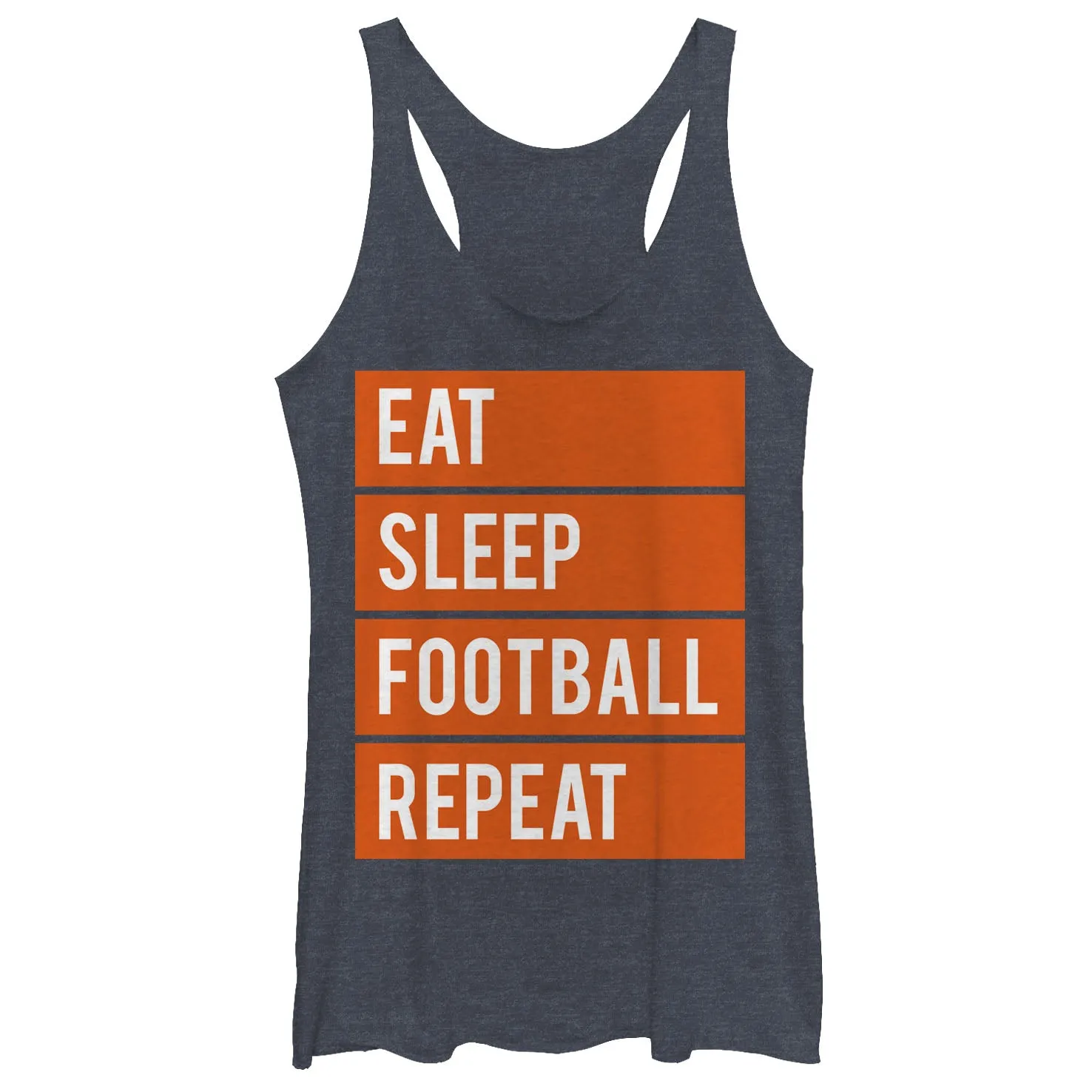 Women's CHIN UP Eat Sleep Football Repeat Racerback Tank Top sold by Chin Up Apparel