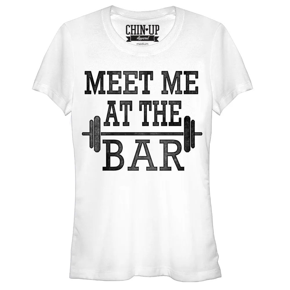 Junior's CHIN UP Meet Me at the Bar T-Shirt sold by Chin Up Apparel