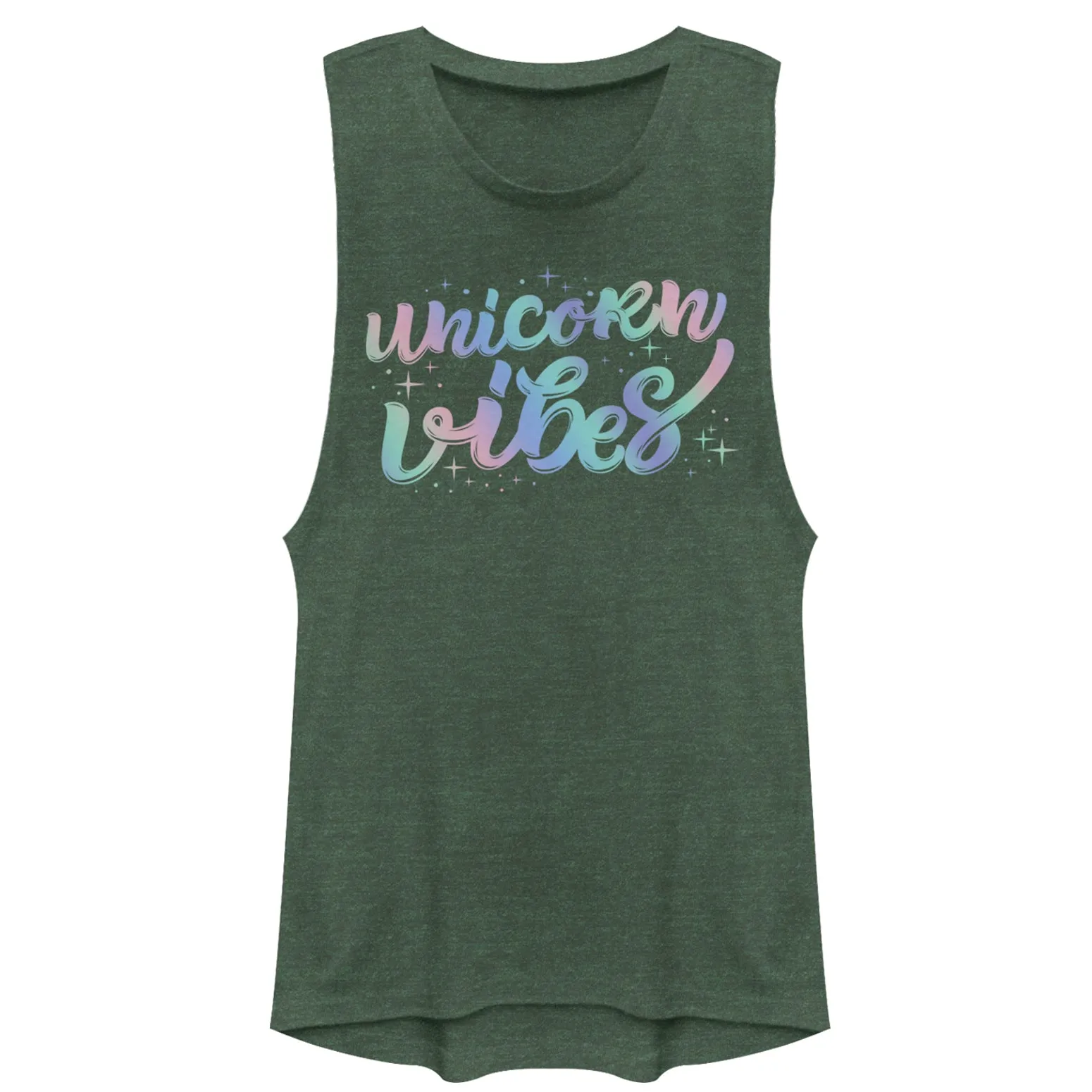 Junior's CHIN UP Unicorn Vibes Festival Muscle Tee sold by Chin Up Apparel