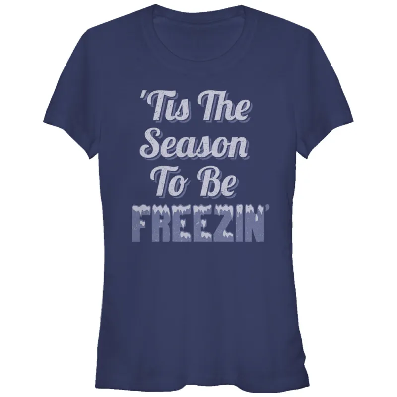 Junior's CHIN UP Season to Be Freezing T-Shirt made by Chin Up Apparel
