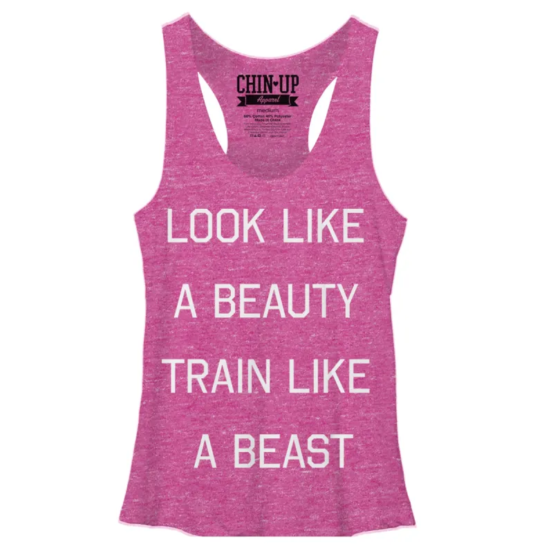 Women's CHIN UP Beast Racerback Tank Top sold by Chin Up Apparel