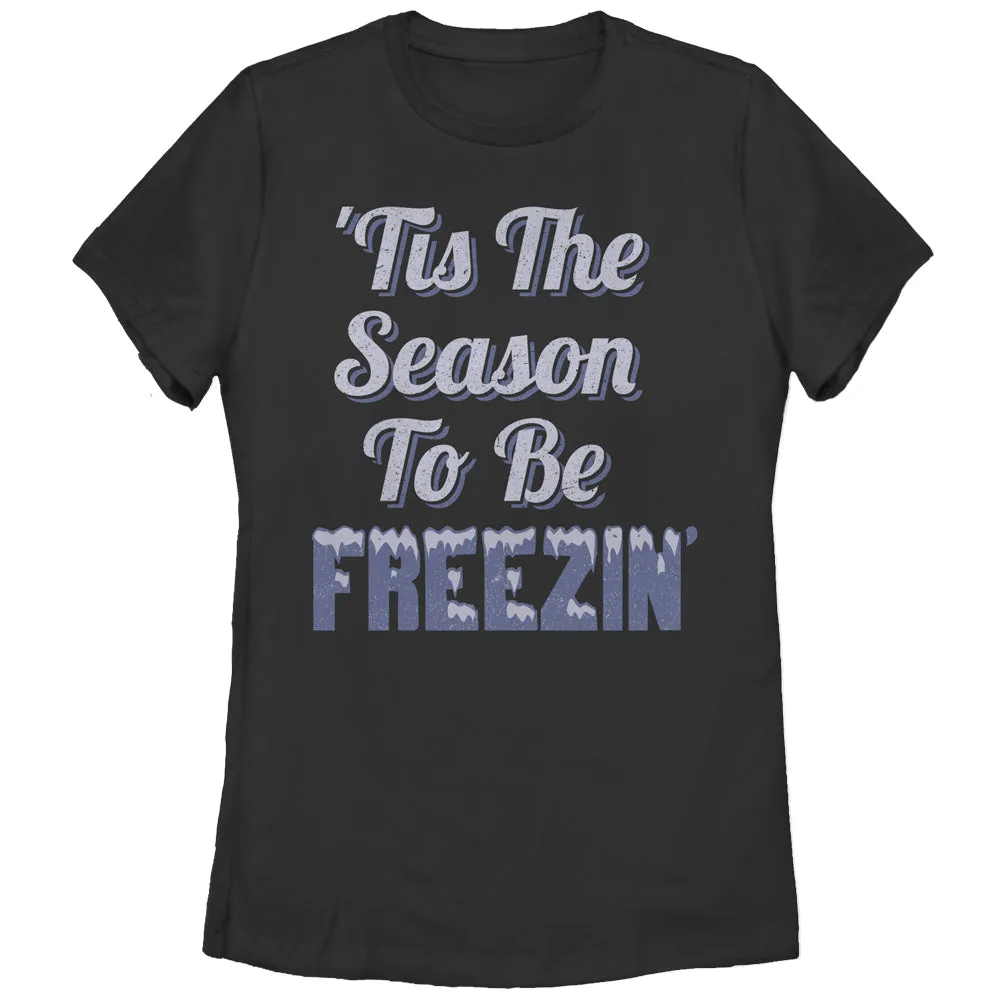 Women's CHIN UP Season to Be Freezing T-Shirt sold by Chin Up Apparel