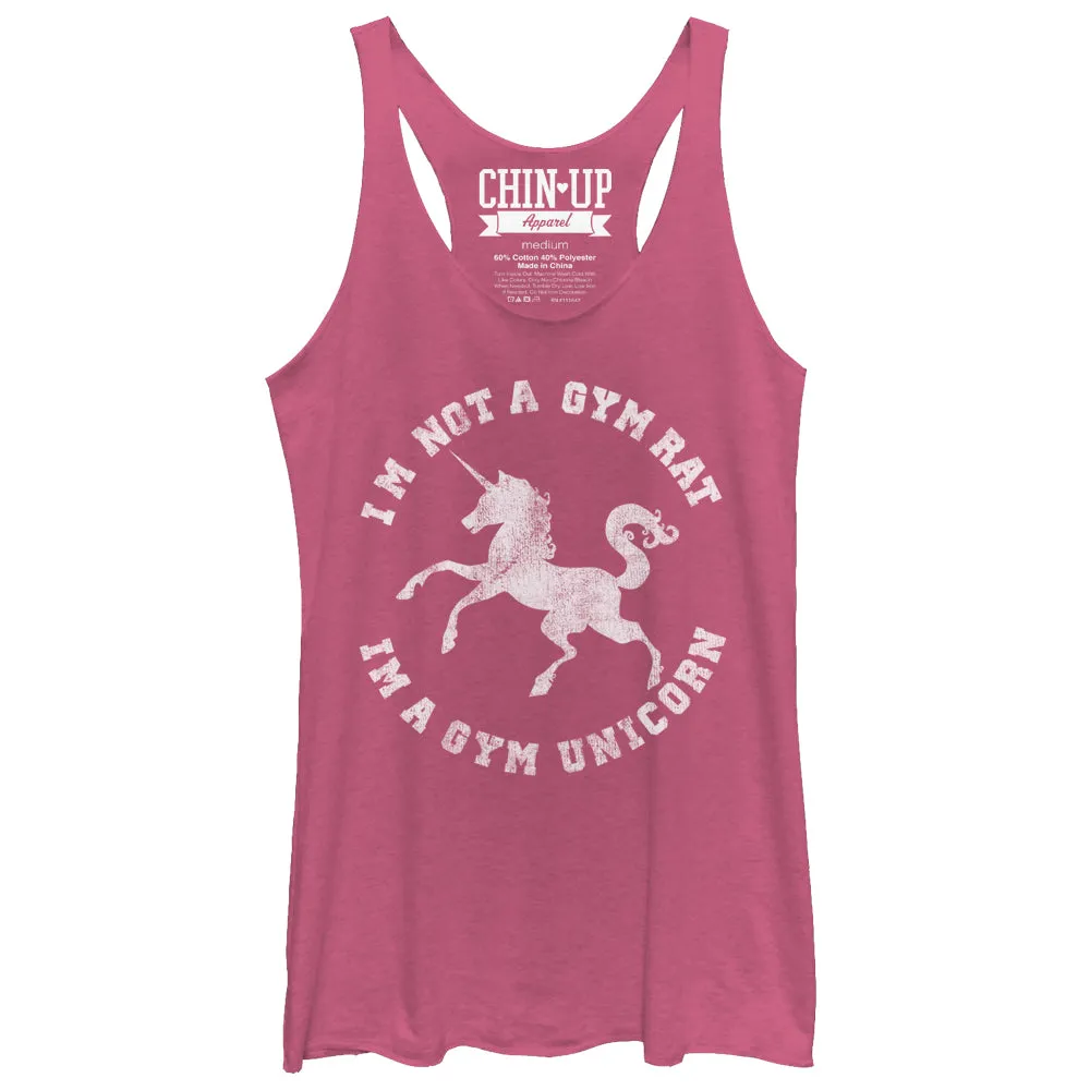 Women's CHIN UP Gym Unicorn Racerback Tank Top sold by Chin Up Apparel