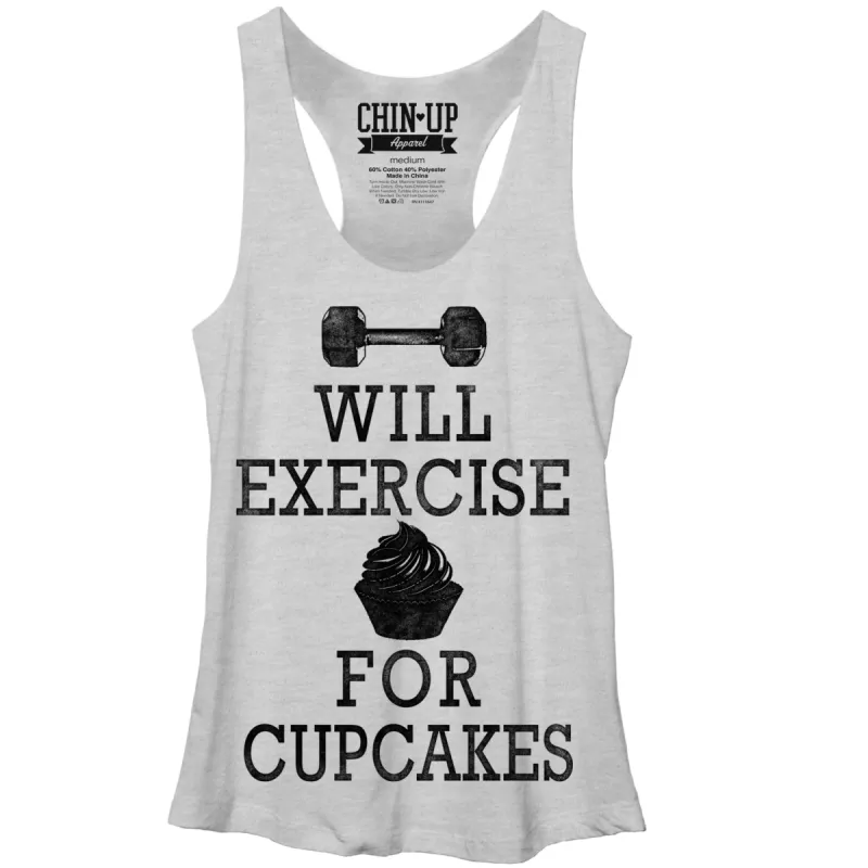 Women's CHIN UP Cupcake Racerback Tank Top sold by Chin Up Apparel
