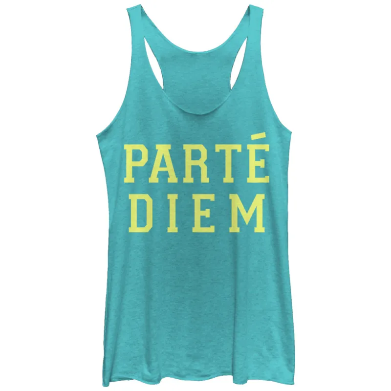 Women's CHIN UP Parte Diem Racerback Tank Top made by Chin Up Apparel