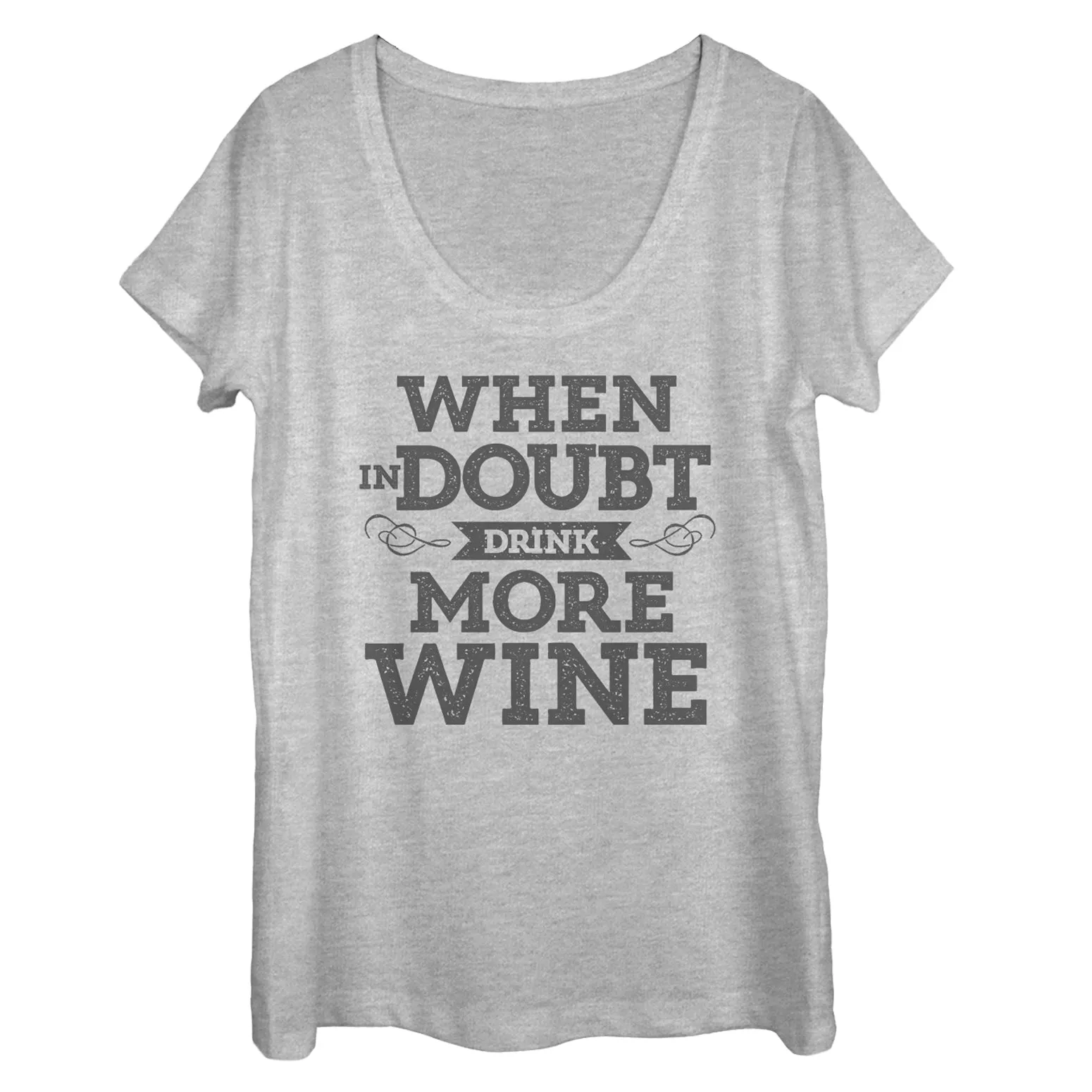 Women's CHIN UP In Doubt Drink More Wine Scoop Neck sold by Chin Up Apparel
